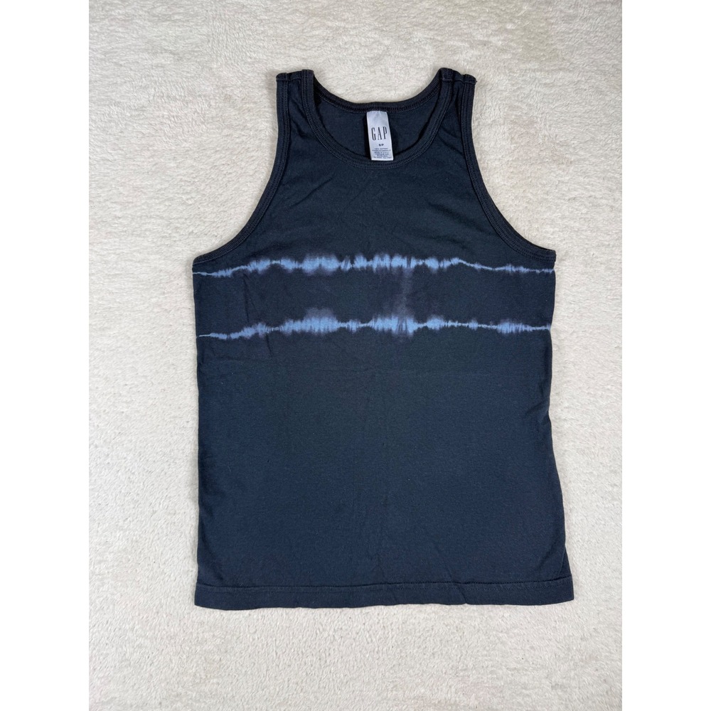 Gap Tank Top Kids S Black Blue Good Y2K Tie‎ Dye Skater Surf Sleeveless Tee